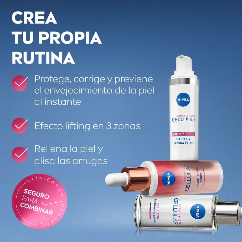Nivea Cellular Expert Filler Υγρό Ορό Καθημερινής Χρήσης με UV SPF50+ 30 ml