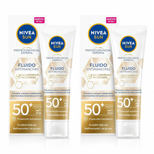 Nivea Sun Luminous 630 Αντι-κηλιδικό Αντηλιακό Υγρό SPF 50, 40 ml, συσκευασία 2 τεμαχίων