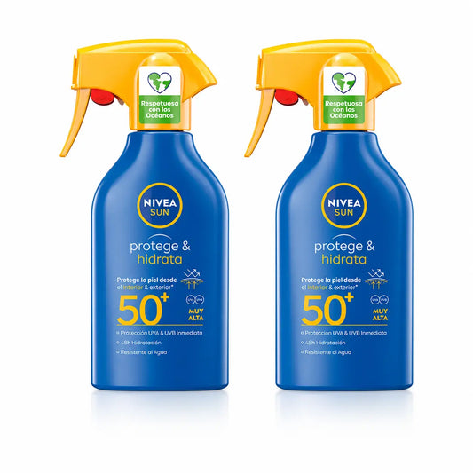 NIVEA Sun Προστατεύει & Ενυδατώνει SPF50+ Αντηλιακό σπρέι, 270 ml, συσκευασία 2 τεμαχίων