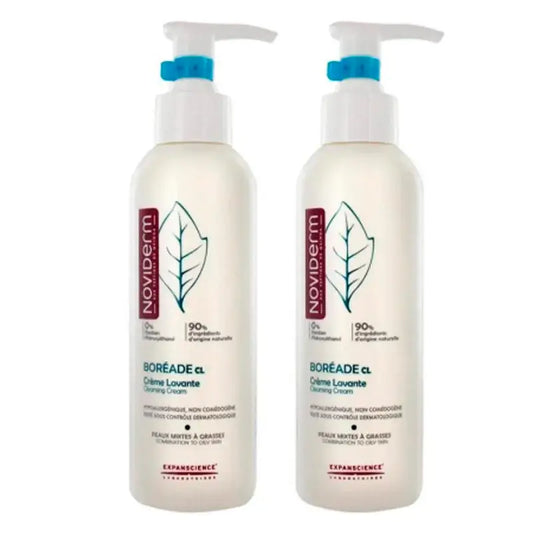 Noviderm Boreade Κρέμα Καθαρισμού, Συσκευασία 2 x 200 ml
