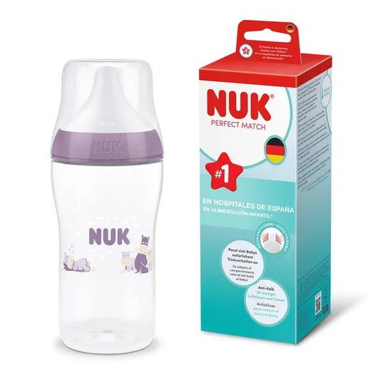 NUK Perfect Match Μπιμπερό 260 ml Θηλή M 3m+ Ιπποπόταμος