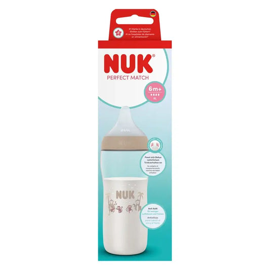NUK Perfect Match Μπιμπερό 360 ml Θηλή XL 6 μηνών και άνω Μονό