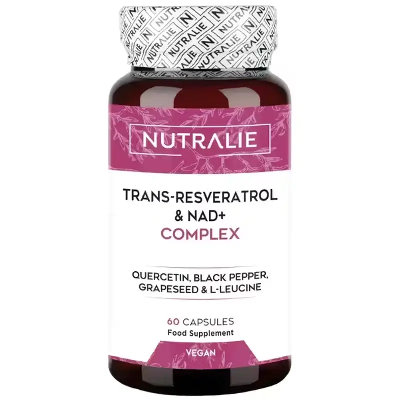 Nutralie Trans Resveratrol και Nad+ Complex με κουερσετίνη + πιπερίνη, 60 κάψουλες