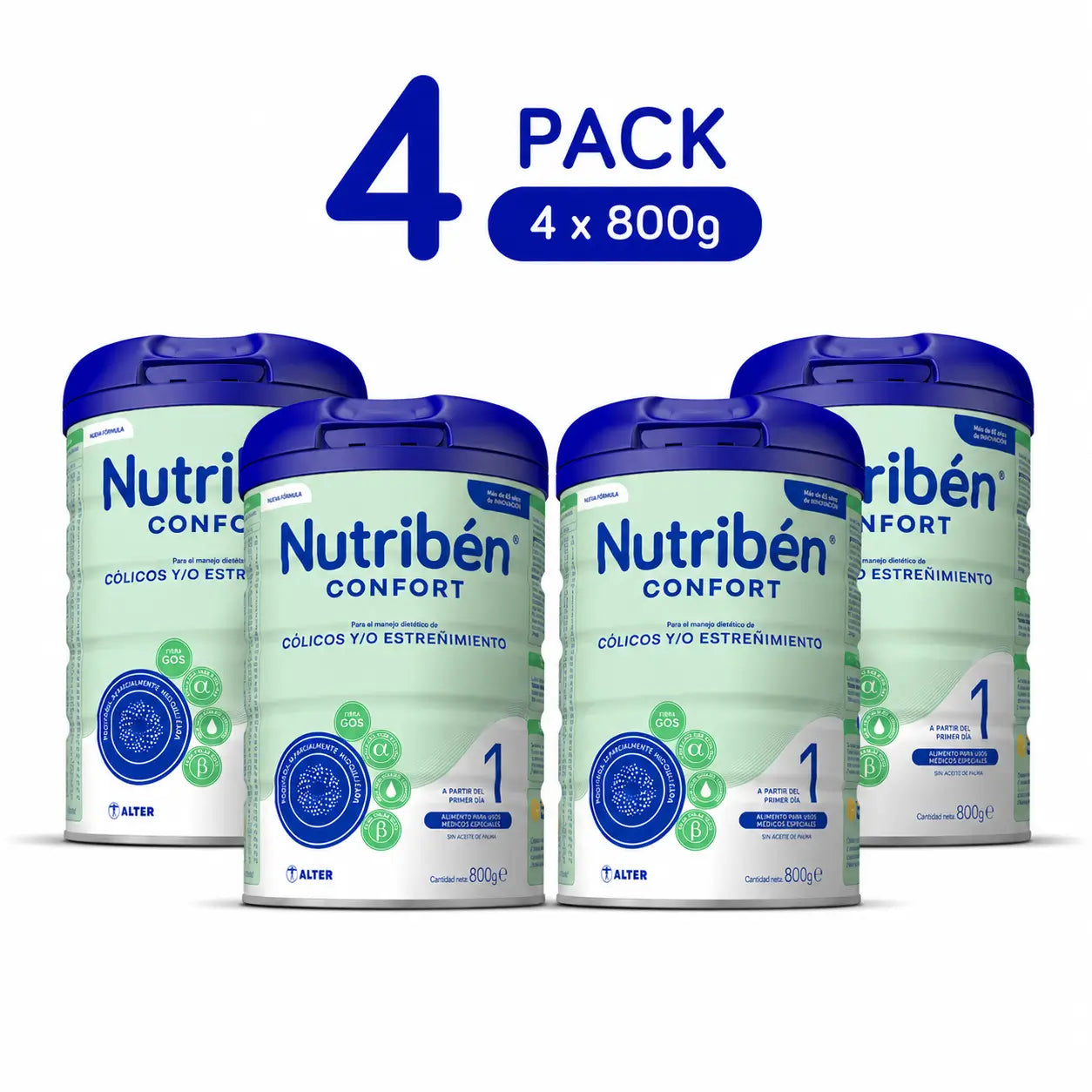 Nutribén Confort 1 Γάλα για νεογέννητα, 4 x 800 γρ.