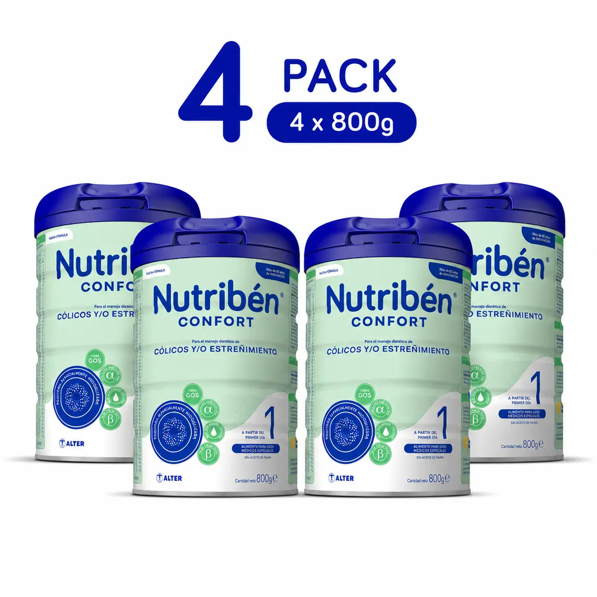 Nutribén Confort 1 Γάλα για νεογέννητα, 4 x 800 γρ.