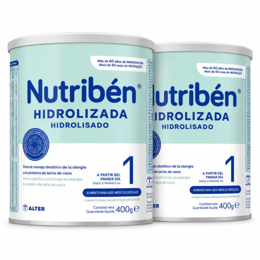Nutribén Υδρολυμένο 1 Γάλα για νεογέννητα, 2 × 400 γρ.