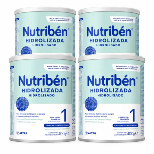 Nutribén Υδρολυμένο 1 Γάλα για νεογέννητα, 4 × 400 γρ.
