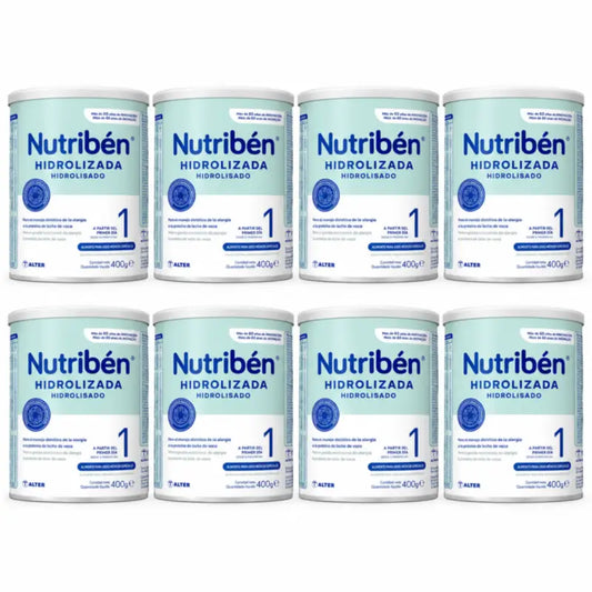 Nutribén Υδρολυμένο 1 Γάλα για Νεογέννητα, 8 × 400 γρ.