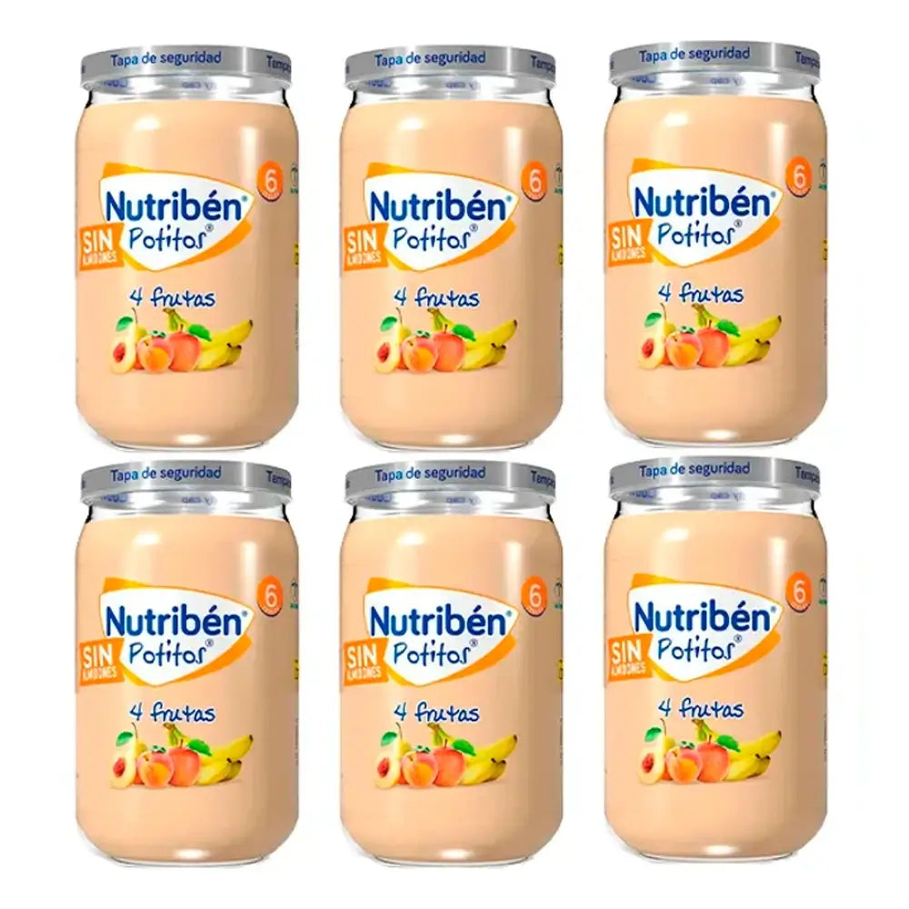Nutriben Potito 4 Φρούτα, 6 x 235 γρ.