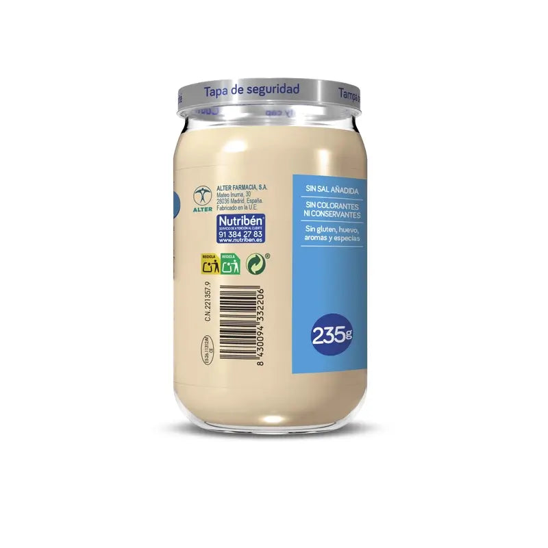 Nutriben Πουρέ με σάλτσα μπεσαμέλ, γλώσσα και μπακαλιάρο, 235 γρ.