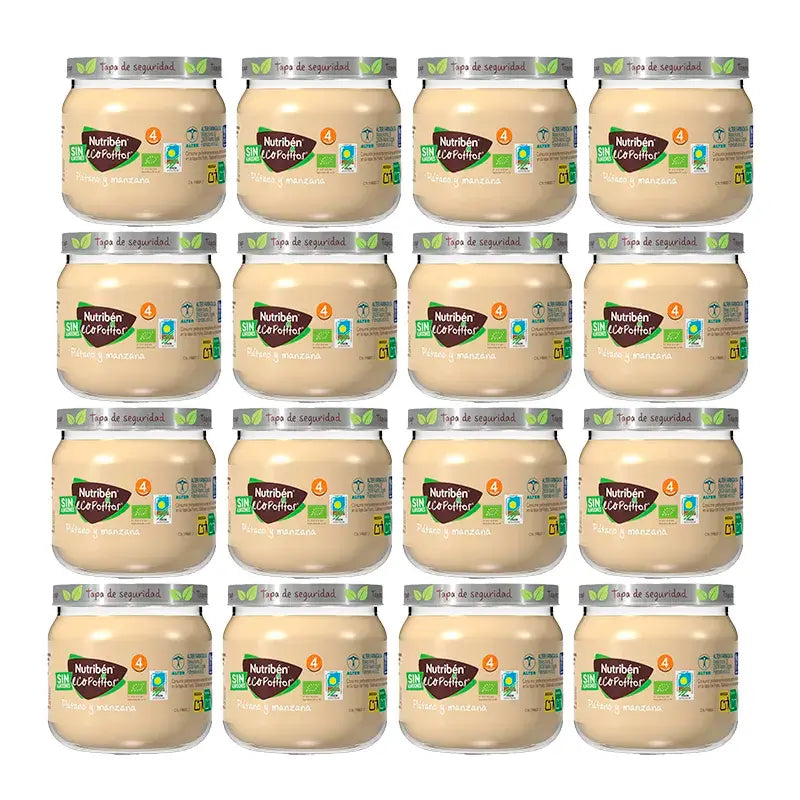 Nutriben Πουρέ Μπανάνας και Μήλου για Βρέφη, 12 x 120 γρ.