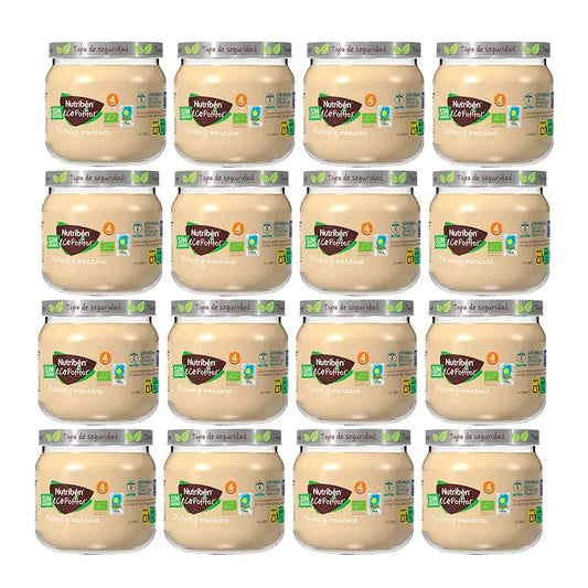 Nutriben Πουρέ Μπανάνας και Μήλου για Βρέφη, 12 x 120 γρ.
