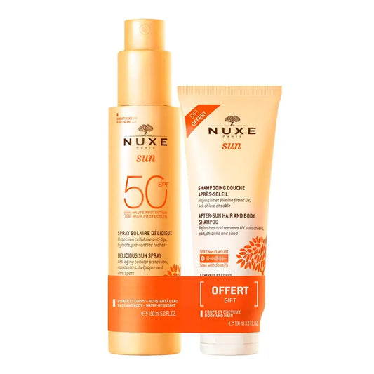 Nuxe Sun Αντηλιακό Σπρέι για Πρόσωπο και Σώμα SPF 50 150 ml + Σαμπουάν After Sun 100 ml