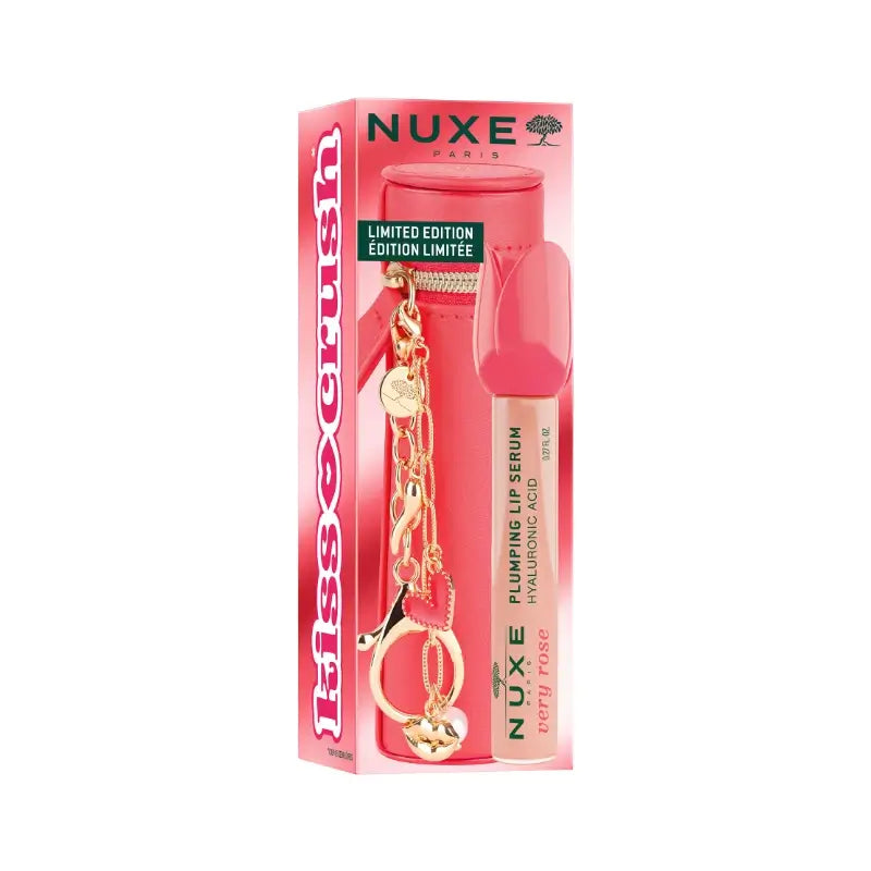 Nuxe Very Rose Very Rose Ορός για τα χείλη με αποτέλεσμα πλούσιου όγκου 8 ml + Δωρεάν θήκη για τα χείλη, 8 ml