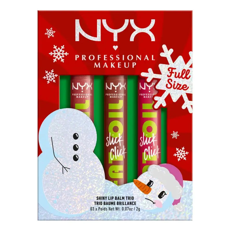 Nyx Λιπαντικό Χειλιών Shiny Slick Click Trio, 3x2 γρ.