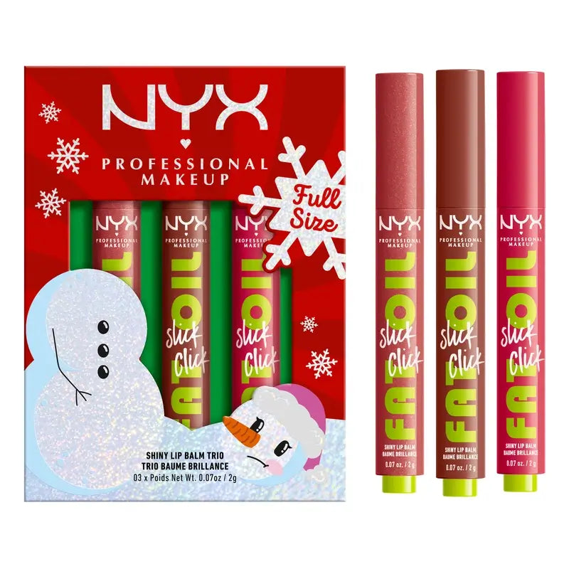 Nyx Λιπαντικό Χειλιών Shiny Slick Click Trio, 3x2 γρ.