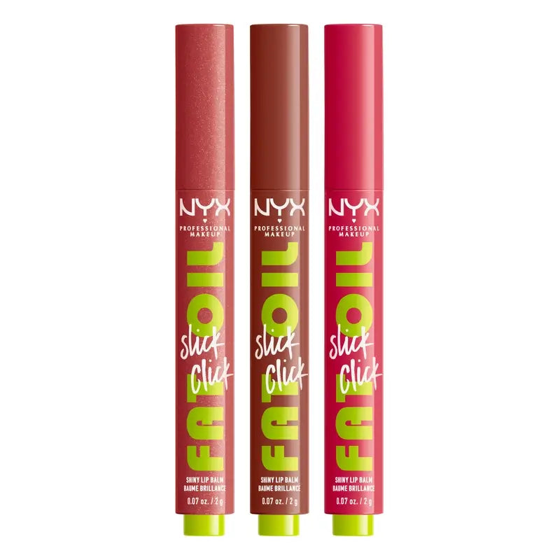Nyx Λιπαντικό Χειλιών Shiny Slick Click Trio, 3x2 γρ.