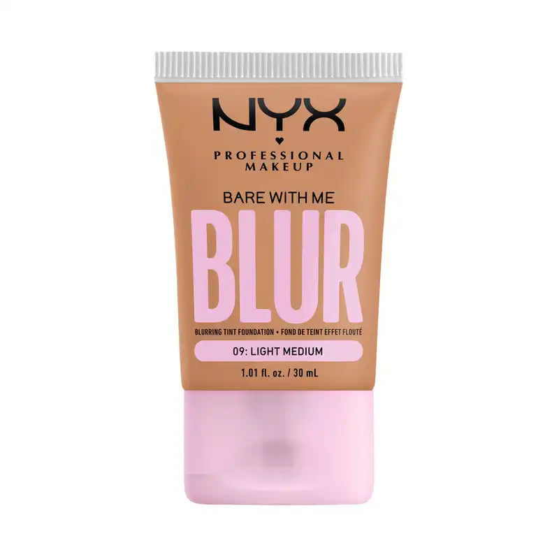 Nyx Bare With Me Blur Skin Tint, Βάση μακιγιάζ με εφέ αφήγησης, Ματ φινίρισμα, Απόχρωση 09, 30 ml