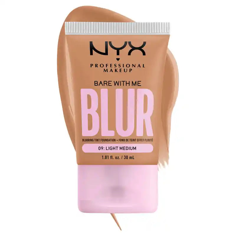 Nyx Bare With Me Blur Skin Tint, Βάση μακιγιάζ με εφέ αφήγησης, Ματ φινίρισμα, Απόχρωση 09, 30 ml