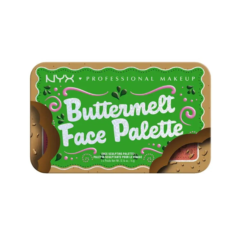 Nyx Buttermelt Παλέτα Προσώπου με Πούδρες Μπρονζέ, 3x4 γρ.