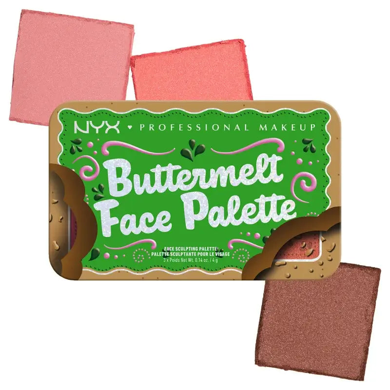 Nyx Buttermelt Παλέτα Προσώπου με Πούδρες Μπρονζέ, 3x4 γρ.