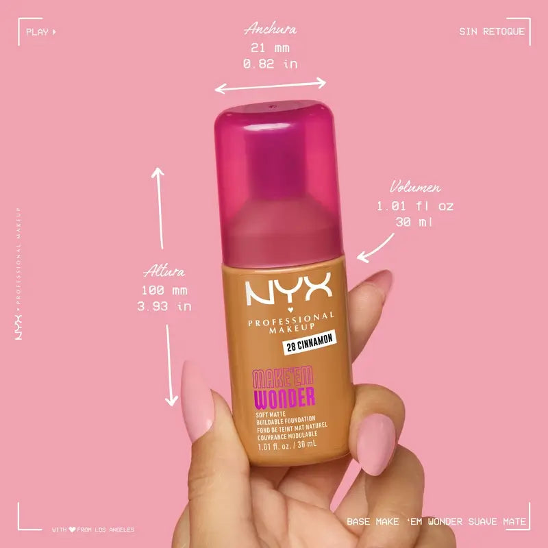 Nyx Cosmetics Make Em Wonder Φυσικό Φον Ντε Τεν, 30 ml