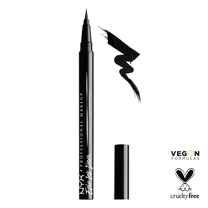 Nyx Eyeliner Waterproof Epic Ink Liner, μύτη πινέλου, αδιάβροχο, 1 ml