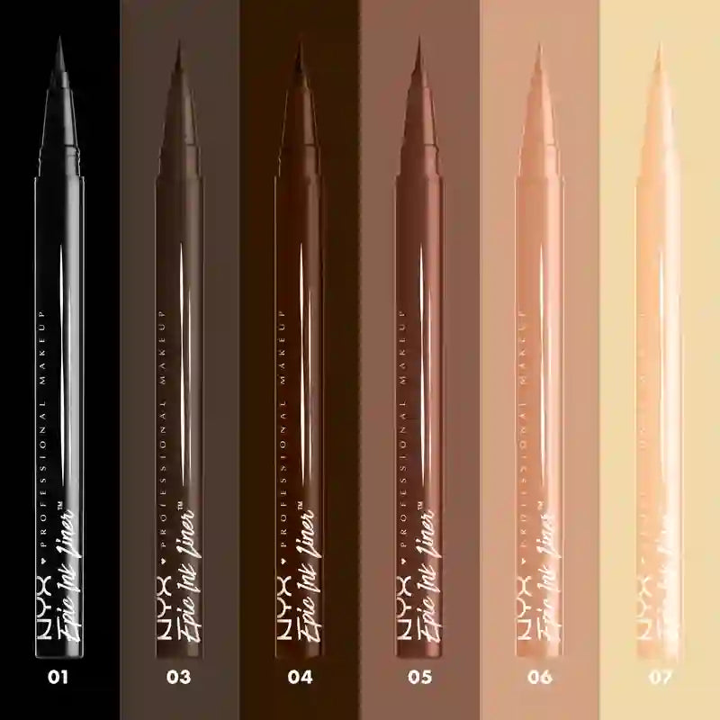Nyx Eyeliner Waterproof Epic Ink Liner, μύτη πινέλου, αδιάβροχο, 1 ml