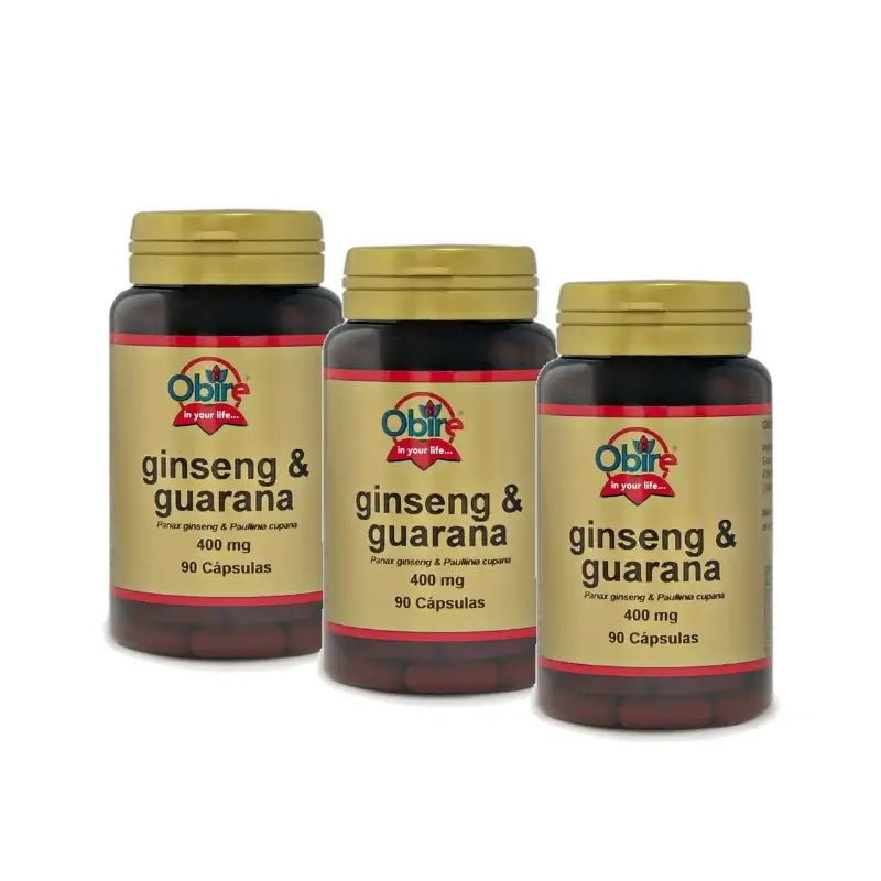 Obire Ginseng & Guarana, Συσκευασία 3 x 90 κάψουλες