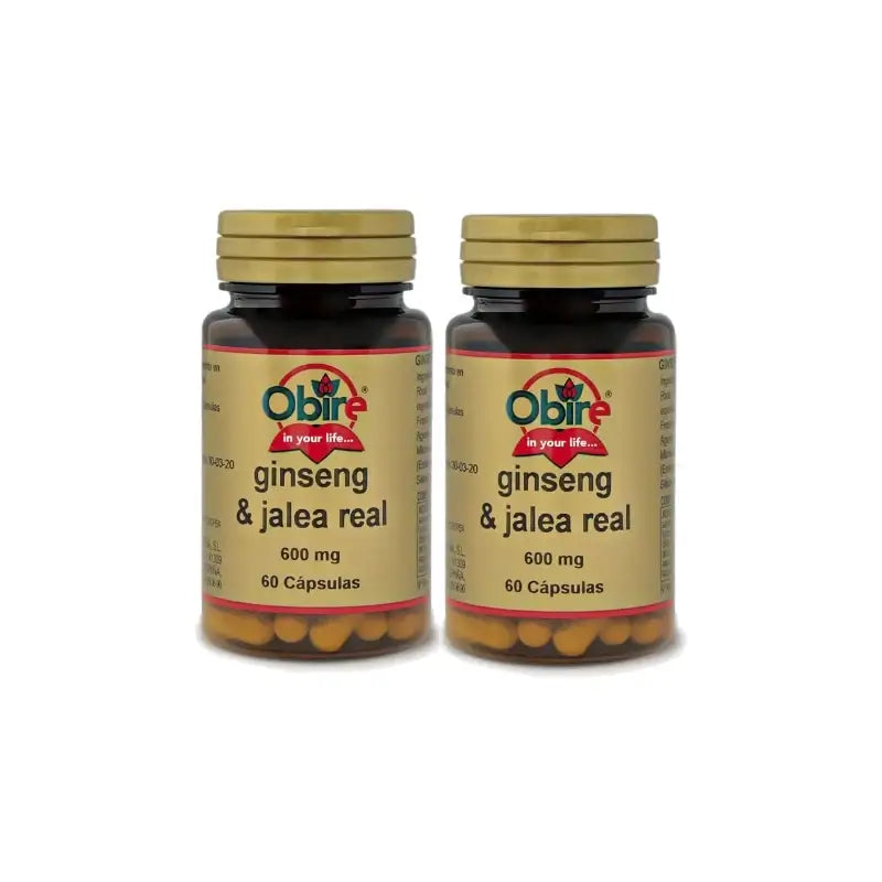 Obire Ginseng & Βασιλικός πολτός, συσκευασία 2 x 60 κάψουλες