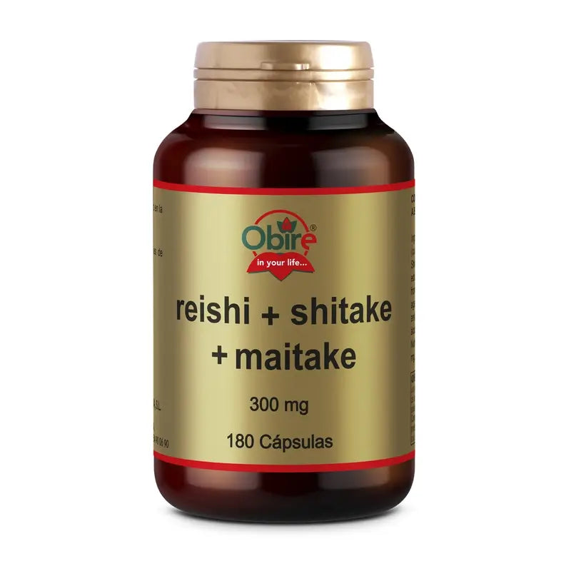 Obire Reishi + Shitake + Maitake 300 mg. 180 κάψουλες 