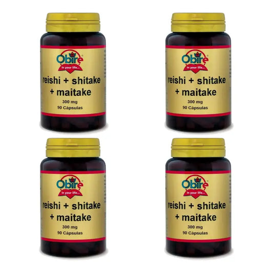 Obire Reishi + Shitake + Maitake, 4 x 90 κάψουλες
