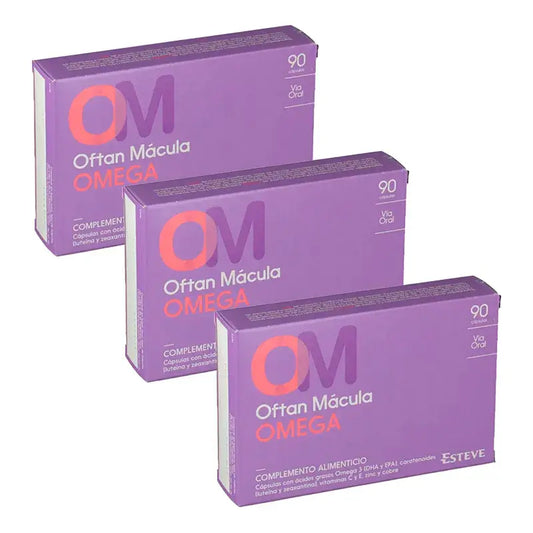 Oftan Mácula Omega Συμπλήρωμα διατροφής, 3 x 90 κάψουλες