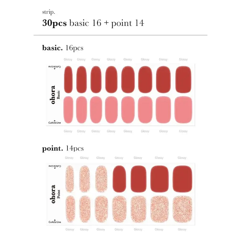 Ohora Νύχια με τζελ - Heimish, 30 τεμάχια