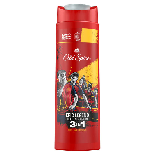 Old Spice Old Spice Αφρόλουτρο 3 σε 1, Περιορισμένη Έκδοση «Ισπανική Επιλογή», 400 ml