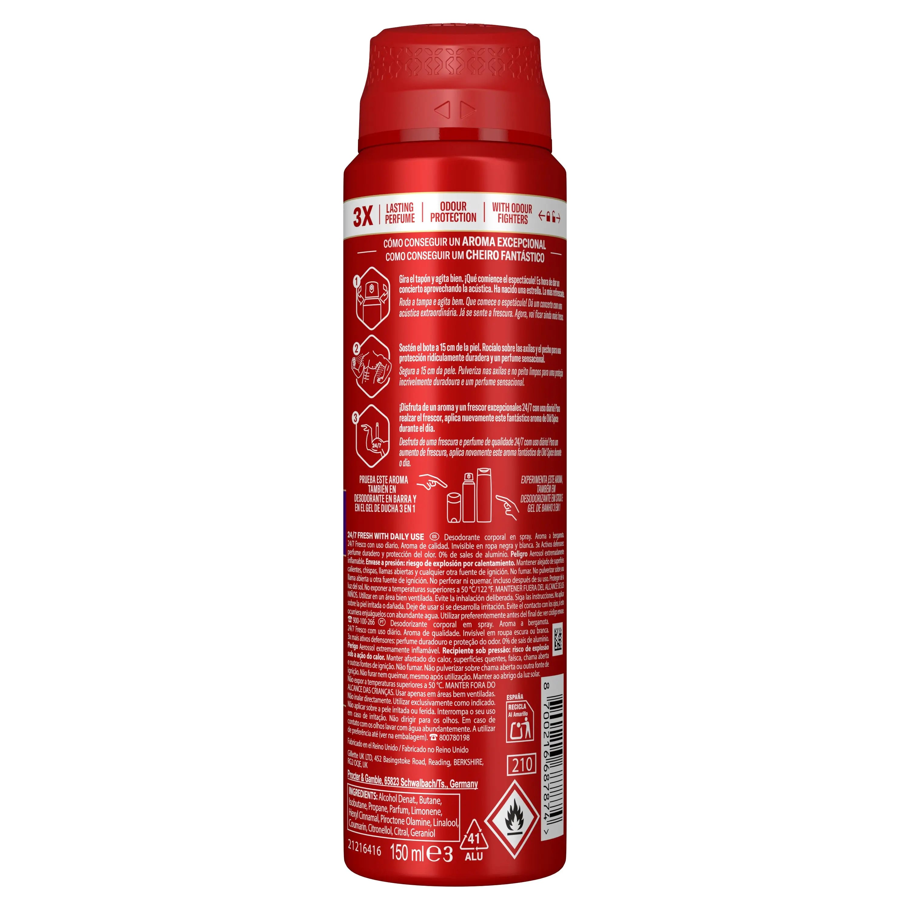 Old Spice Old Spice Rockstar Αποσμητικό σε σπρέι, 150 ml