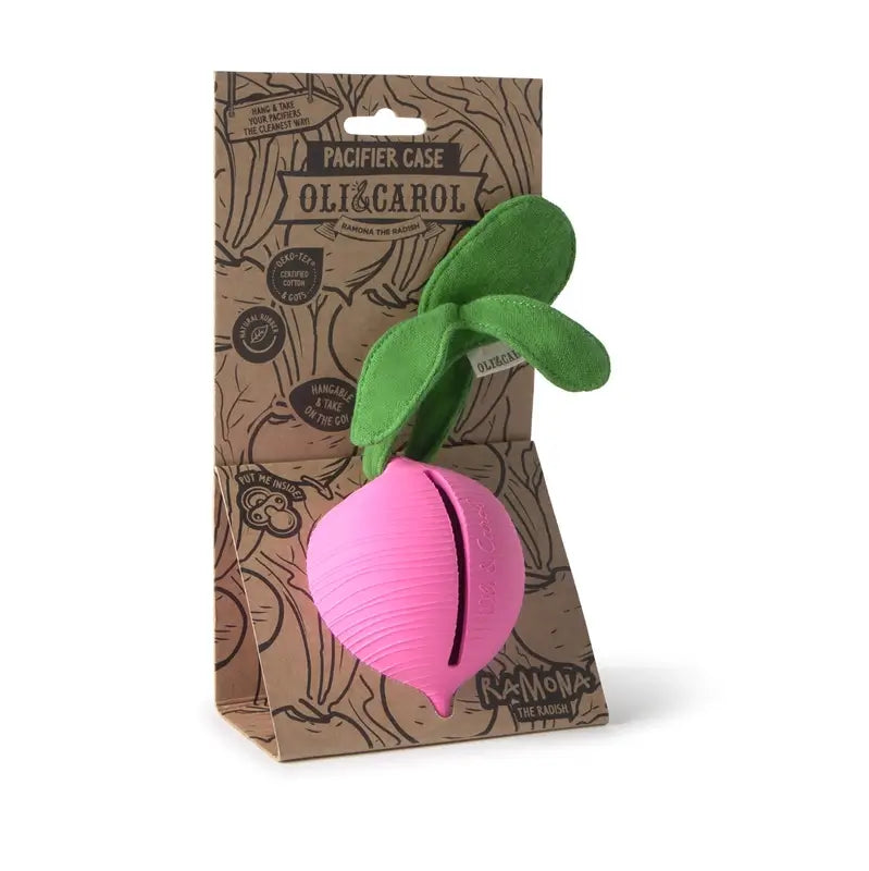 Oli&Carol Ramona The Radish Θήκη για πιπίλες, 1 τεμάχιο
