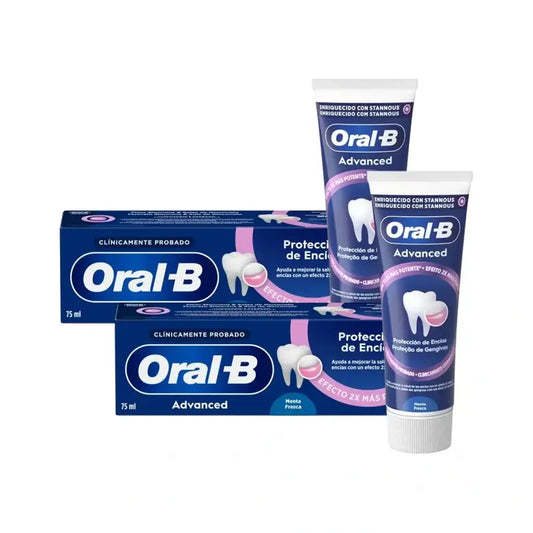 Oral-B Advanced Οδοντόκρεμα για την Προστασία των Ούλων με Αίσθηση Φρέσκιας Μέντας, 2×75 ml 