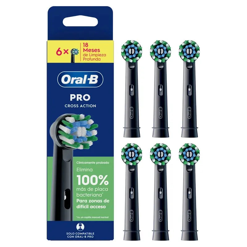Oral-B Braun Ανταλλακτικά Cross Action Μαύρα, 4 τεμάχια