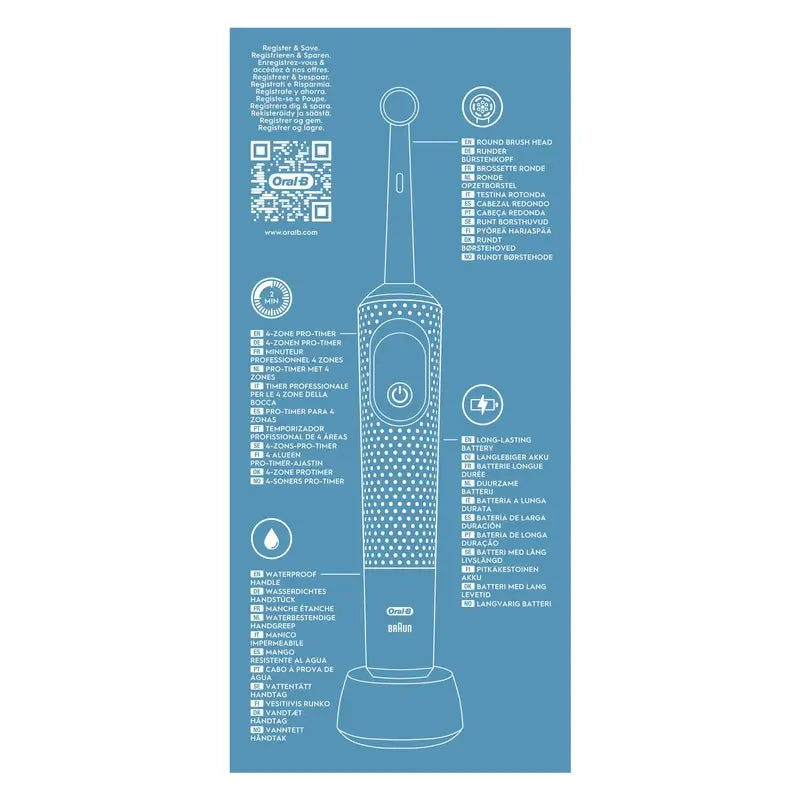 Oral-B Braun Vitality Pro Ηλεκτρική οδοντόβουρτσα Μαύρη, 1 τεμάχιο