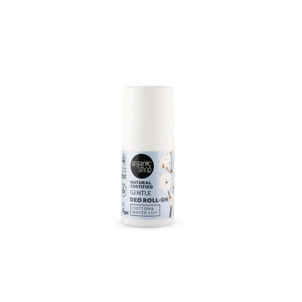 Organic Shop Αποσμητικό Roll-on με βαμβάκι και νούφαρο, 50 ml 