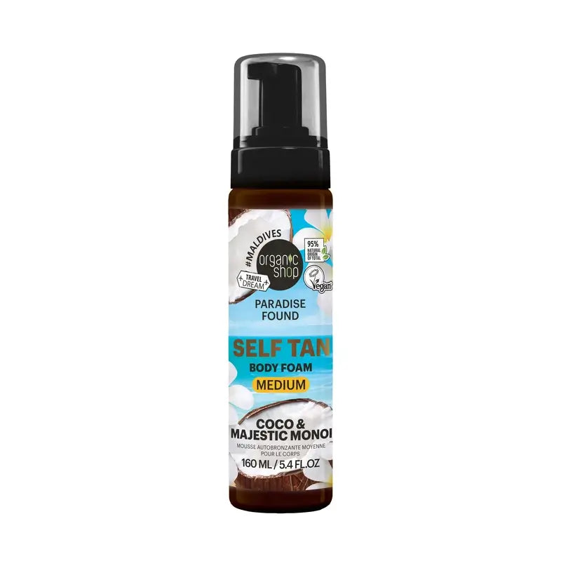 Organic Shop αφρός αυτομαυρίσματος μεσαίου τόνου, 160 ml