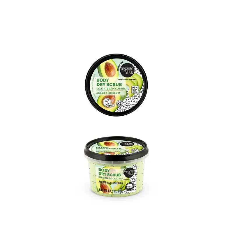 Organic Shop Απολεπιστικό Σώματος με Αβοκάντο και Τσία, 250 ml