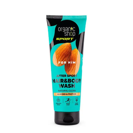 Organic Shop Φυσικό Αφρόλουτρο και Σαμπουάν After Sport για Άνδρες, 200 ml