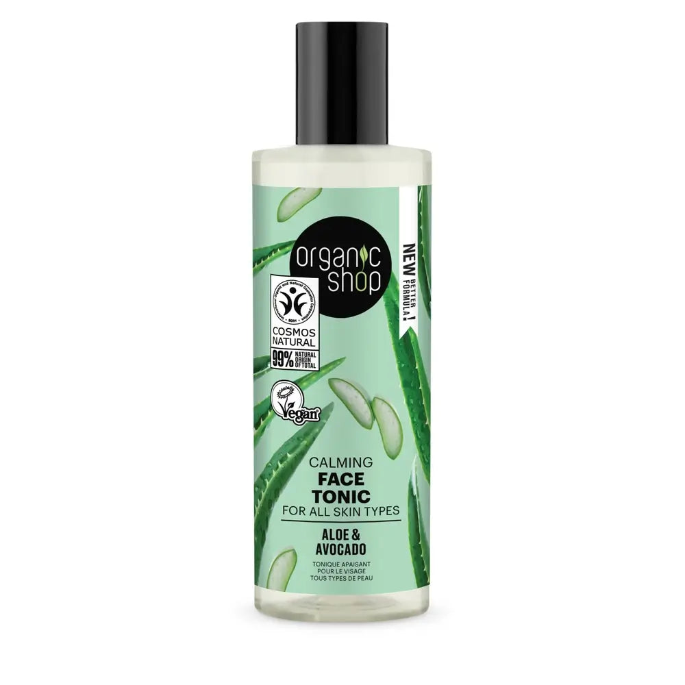 Organic Shop Καταπραϋντικό Τονωτικό Προσώπου για Όλους τους Τύπους Δέρματος με Αβοκάντο και Αλόη από την Organic Shop, 150 ml 