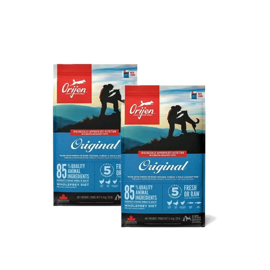 Orijen Canine Adult Original 11,4 Kg Τροφή για σκύλους, συσκευασία 2