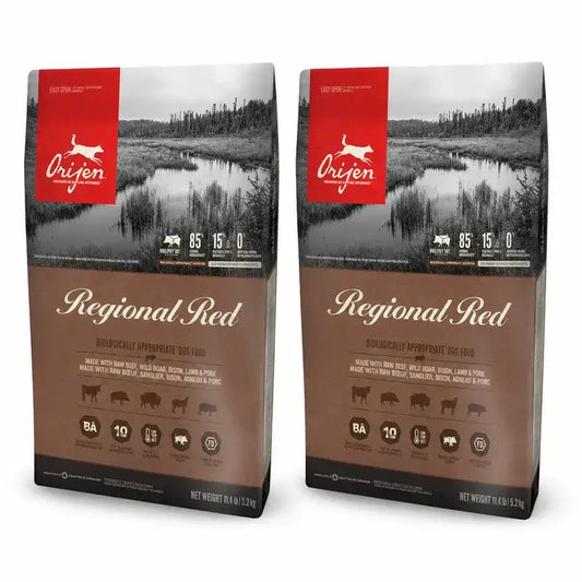 Orijen Canine Adult Regional Red 11,4 Kg Τροφή για σκύλους, συσκευασία 2