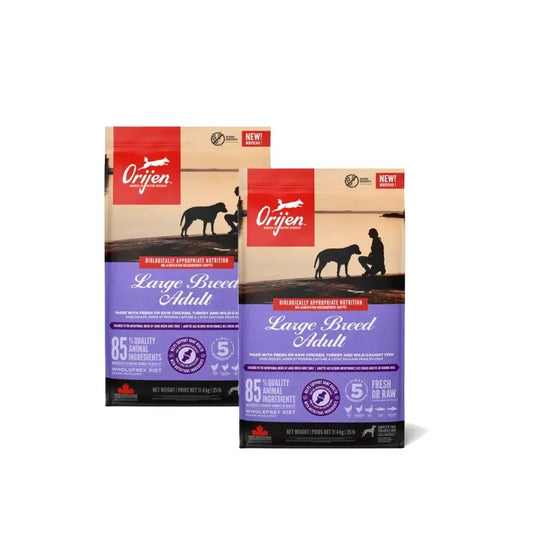 Orijen Canine Large Breed, συσκευασία 11 τεμαχίων, 2 x 4 kg