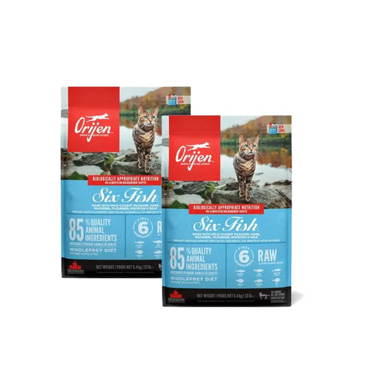 Orijen Feline Adult 6 Ψάρια 5,4Kg  τροφή για γάτες, συσκευασία των 2