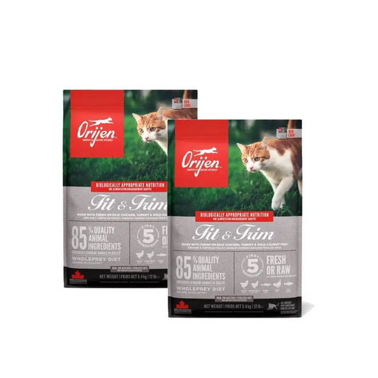 Orijen Feline Adult Fit Trim 5,4 Kg Τροφή για γάτες, συσκευασία 2